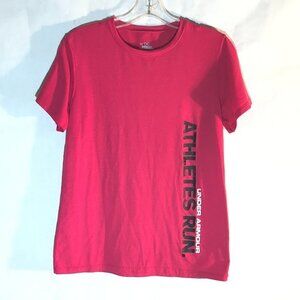 Under Armour Womens Pink Yoga Active wear Short Sleeve Tee T Shirt